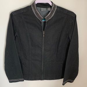 Chico’s Additions black jean jacket
